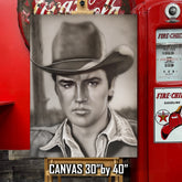Elvis Presley Canvas Art - Cowboy Elvis by Chris Tutty